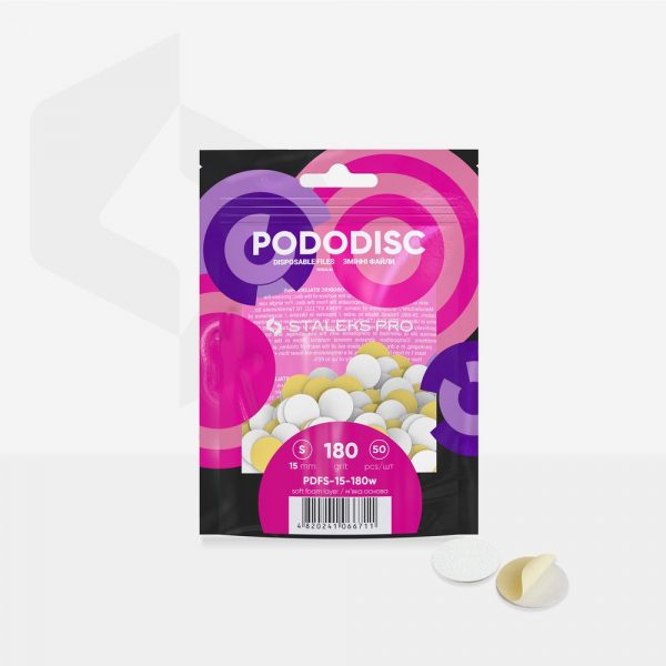 STALEKS Recambios acolchados PODODISC S, grano 180, 50 discos - Imagen 3