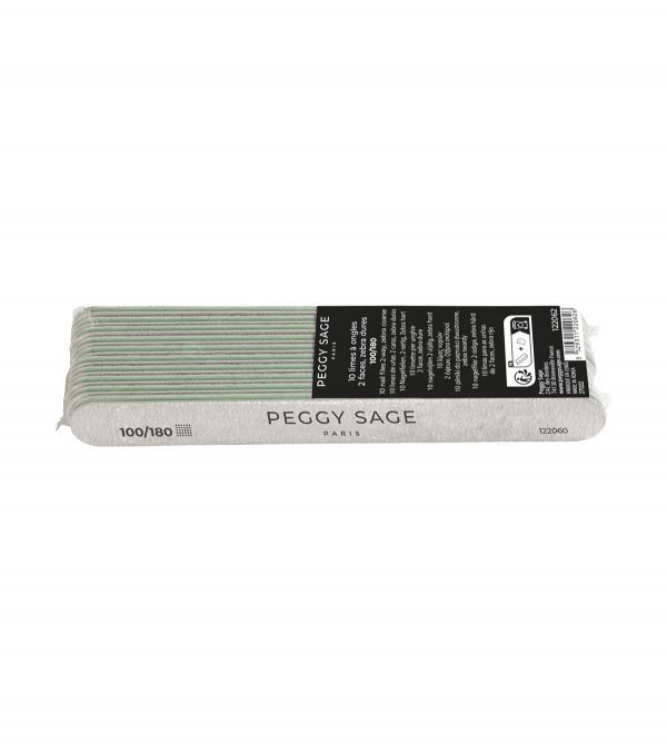 PEGGY SAGE Limas de uñas cebra 2 caras lavables 100/180 - lote de 10 unidades