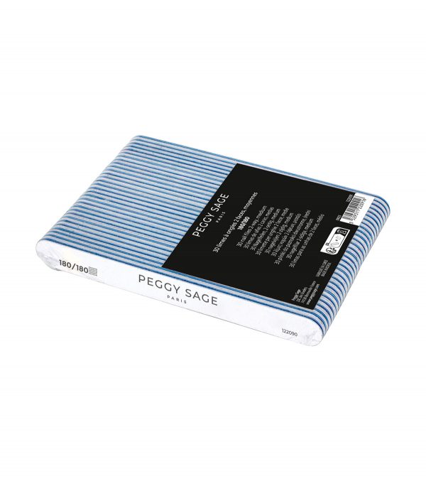 PEGGY SAGE Lote 30 limas para uñas  2 caras 180/180 blancas