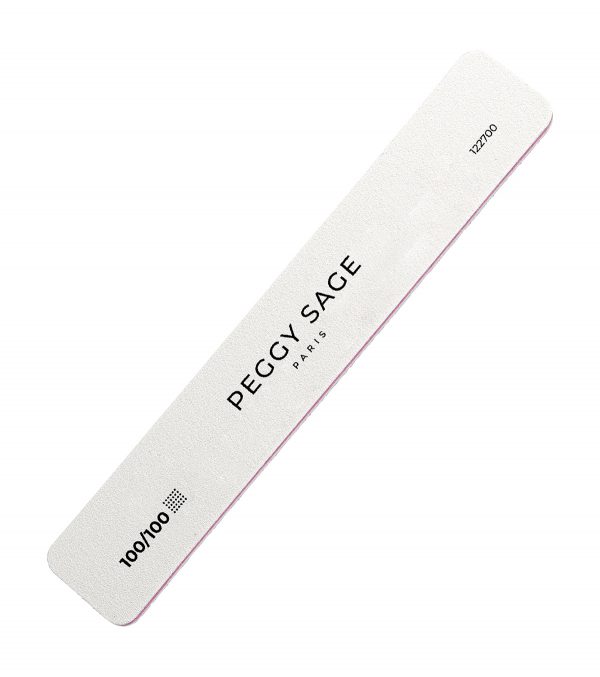 PEGGY SAGE Lima para uñas 2 caras rectangular 100/100 blanca