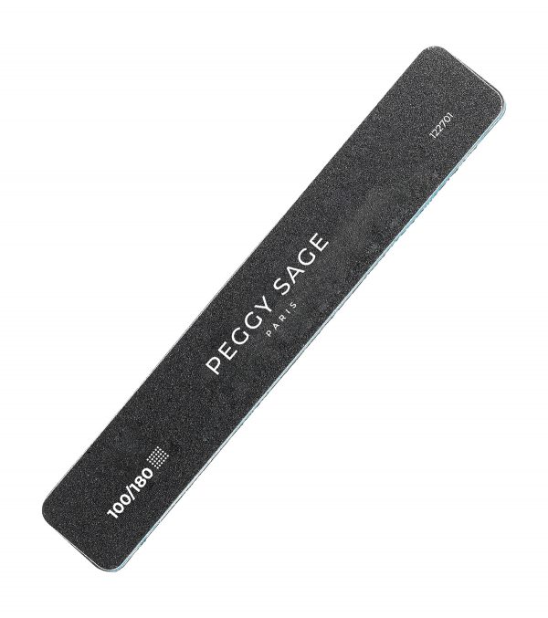 PEGGY SAGE Lima para uñas 2 caras rectangular 100/180 negro