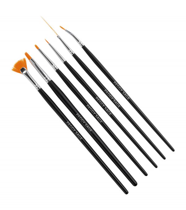 PEGGY SAGE Set de 6 pinceles nail art