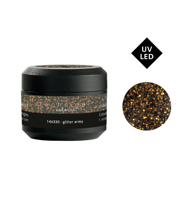 PEGGY SAGE Gel UV/LED color para uñas glitter army 5 g
