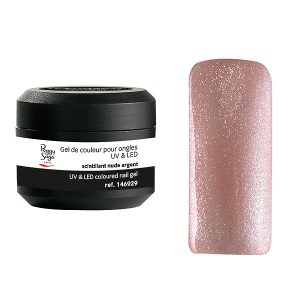 PEGGY SAGE Gel UV/LED color para uñas scintillant nude argent 5 g