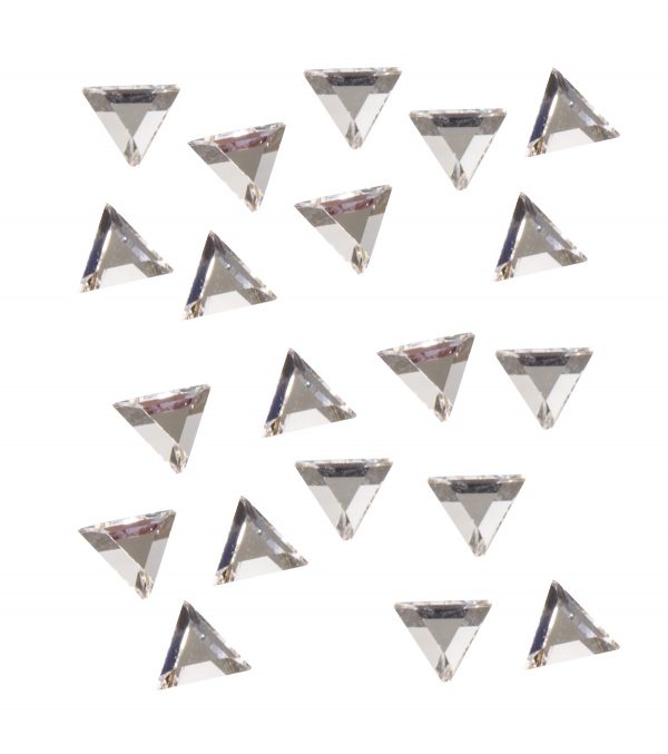 PEGGY SAGE 20 strass para uñas triangulares plata 3 mm