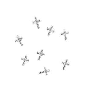 PEGGY SAGE Cruz de strass - argent