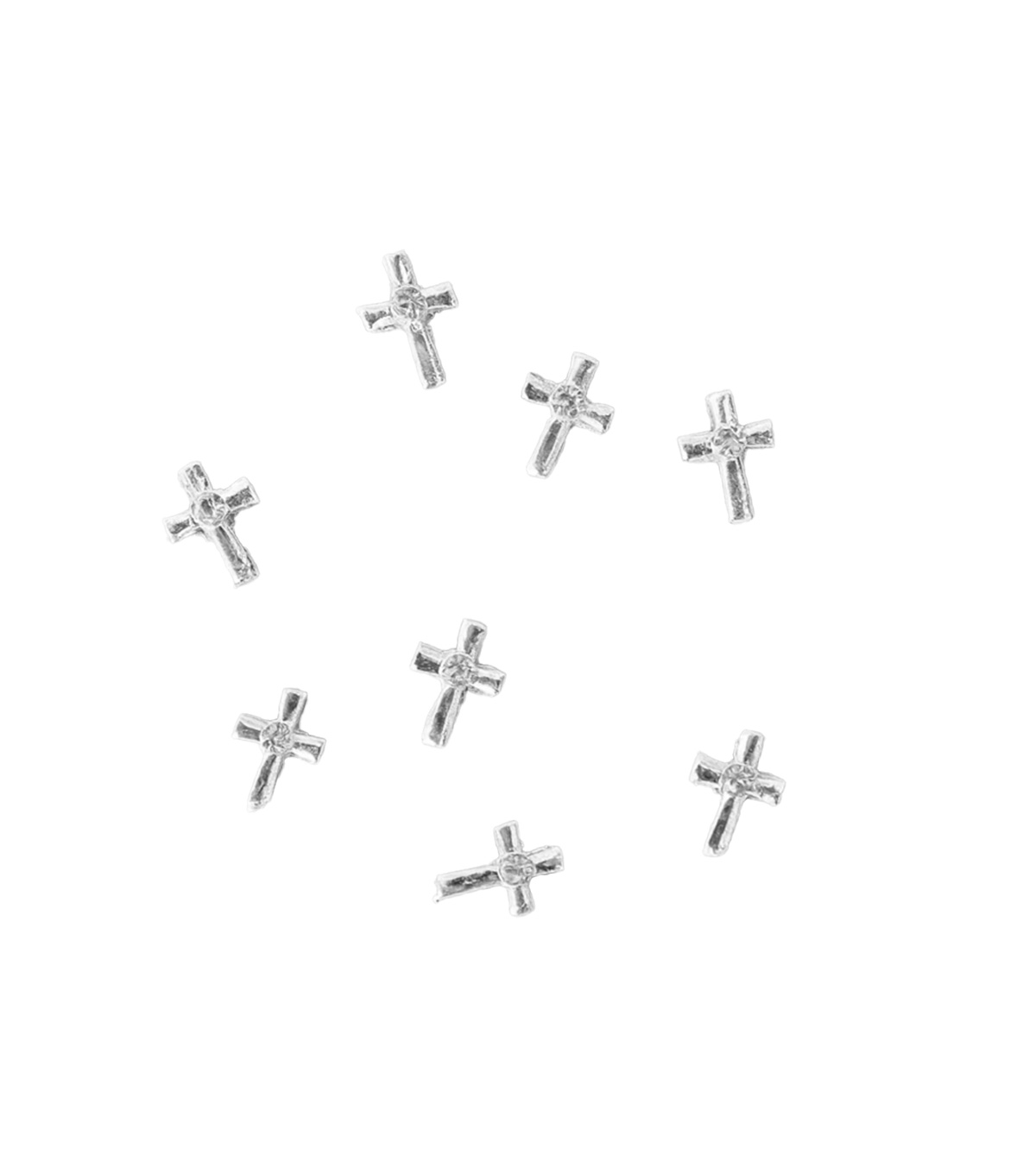 PEGGY SAGE Cruz de strass - argent