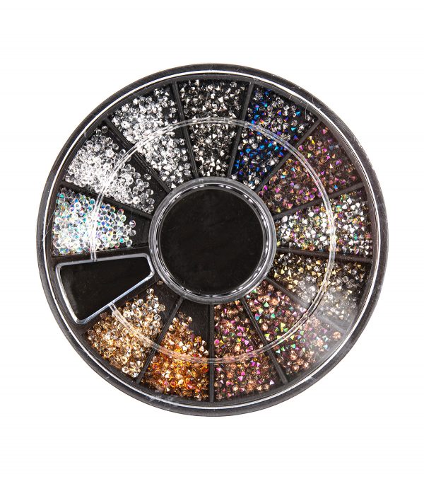 PEGGY SAGE Caja redonda de strass para uñas - Micro Diamond