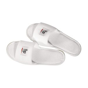 PEGGY SAGE Zapatillas abiertas toalla blancas par