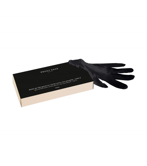 PEGGY SAGE 100 guantes de nitrilo – negros Tallas S