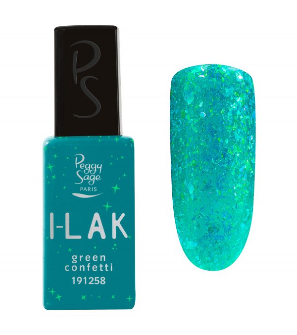 PEGGY SAGE Esmalte semipermanente I-LAK 11 ml - green confetti