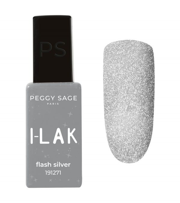 PEGGY SAGE Esmalte semipermanente I-LAK 11 ml - Flash Silver