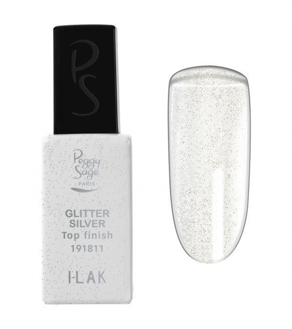 PEGGY SAGE I-LAK TOP FINISH – glitter silver