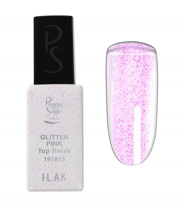 PEGGY SAGE I-LAK TOP FINISH – glitter rose