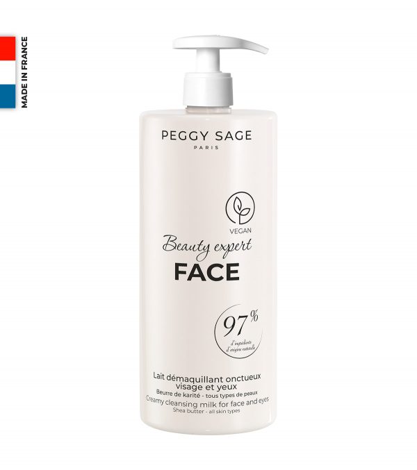 PEGGY SAGE Leche desmaquilladora Manteca de karité 1000 ml