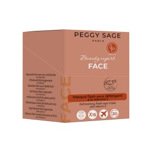 PEGGY SAGE Expositor de 15 mascarillas flash para ojos revitalizantes