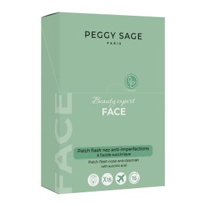 PEGGY SAGE Expositor con 15 parches flash para la nariz anti-imperfecciones