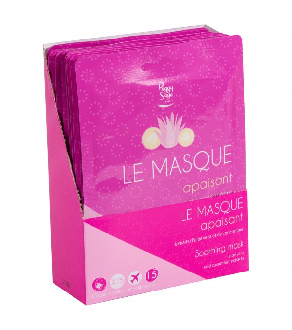 PEGGY SAGE Expositor 15 mascarillas calmantes