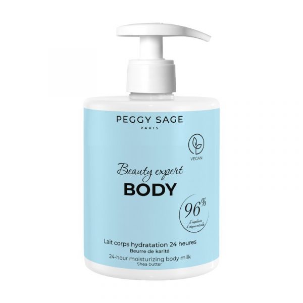 PEGGY SAGE Leche corporal hidratante 24 horas manteca de karité 500 ml