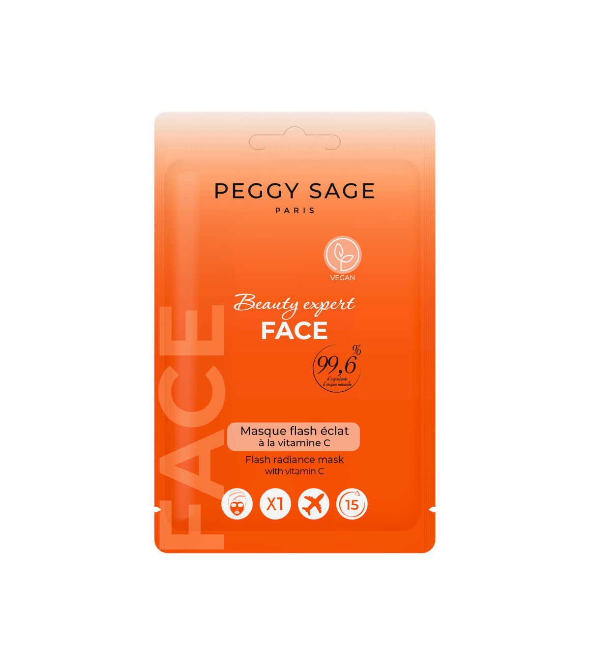 PEGGY SAGE Mascarilla flash de luminosidad - con vitamina C
