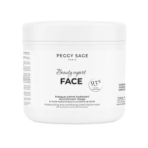 PEGGY SAGE Mascarilla crema hidratante reconfortante facial ácido hialurónico y manteca de karité 500 ml