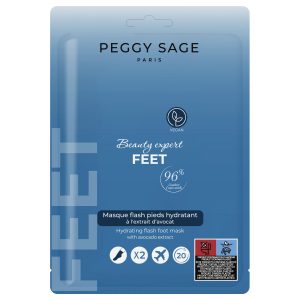 PEGGY SAGE Mascarilla flash hidratante para pies con extracto de aguacate