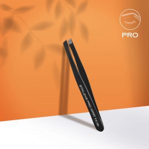STALEKS Pinza cejas EXPERT 11 tipo 3b (bordes anchos biselados), negro