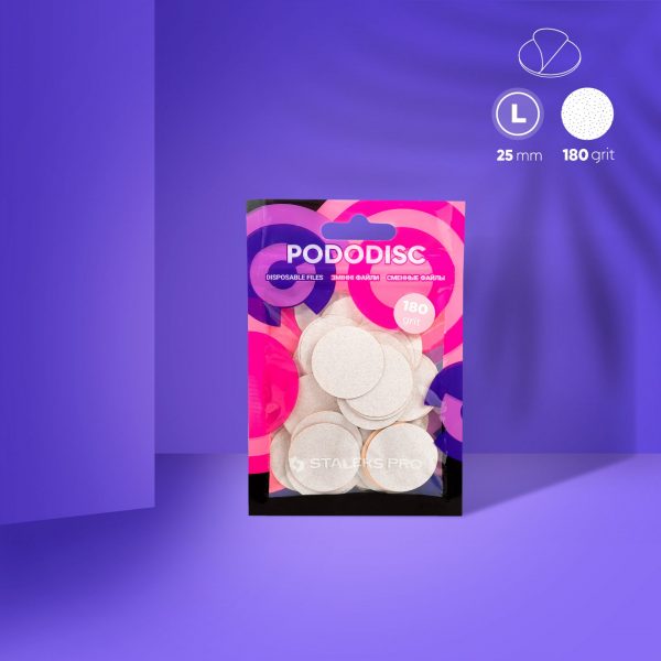 STALEKS Recambios PODODISC L, grano 180, 50 discos