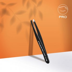 STALEKS Pinza cejas EXPERT 11 tipo 4b (bordes biselados estrechos), negro