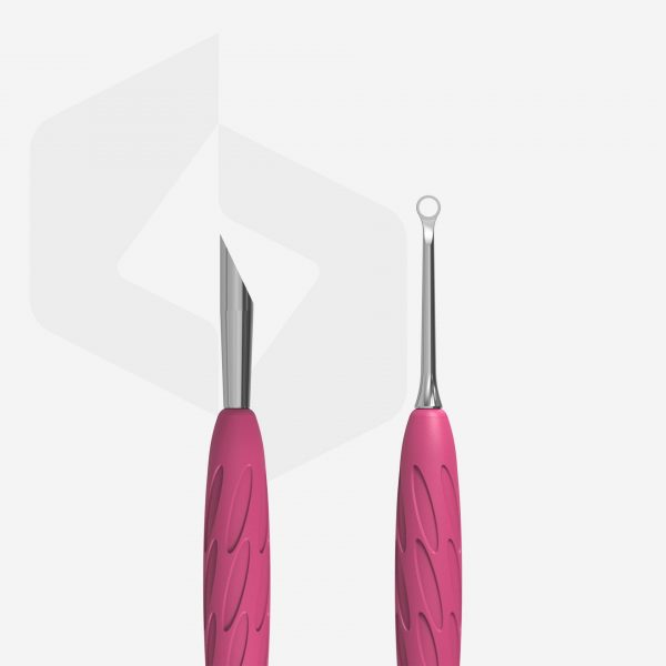 STALEKS Empujador manicura Gummy con mango silicona UNIQ 11 TIPO 2 (empujador biselado y en bucle) - Imagen 2