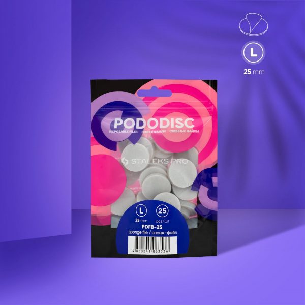 STALEKS Recambios base esponja PODODISC L, 25 discos