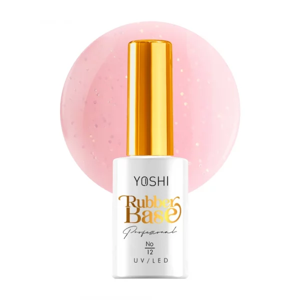 YOSHI GEL POLISH Glitter Rubber Base No 12 10 ml