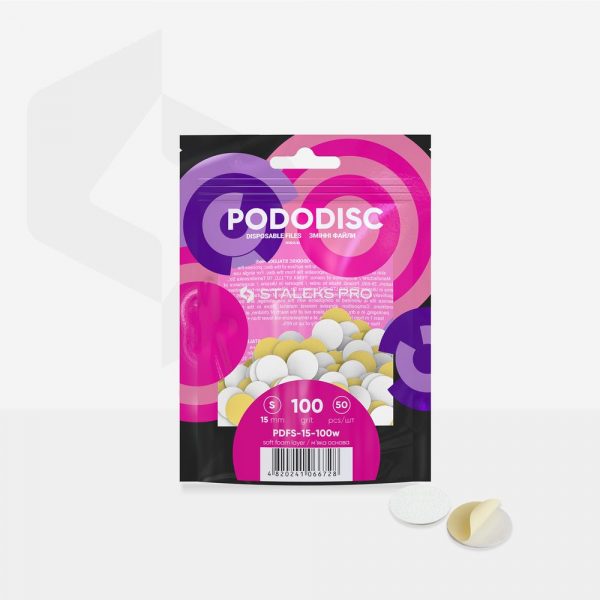 STALEKS Recambios acolchados PODODISC S, grano 100, 50 discos - Imagen 3