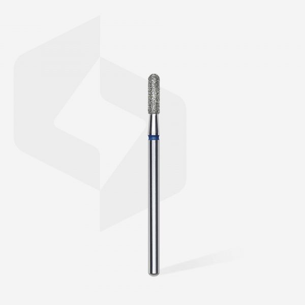 STALEKS Fresa de diamante para uñas, "cilindro" redondeado, azul, diámetro de la cabeza 2,3 mm/ parte de trabajo 8 mm - Imagen 2