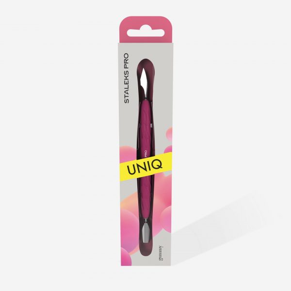 STALEKS Empujador manicura Gummy con mango silicona UNIQ 10 TIPO 3 (empujador y limpiador estrecho redondeado) - Imagen 4