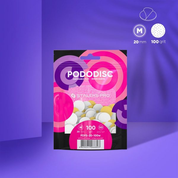 STALEKS Recambios acolchados PODODISC M, grano 100, 50 discos
