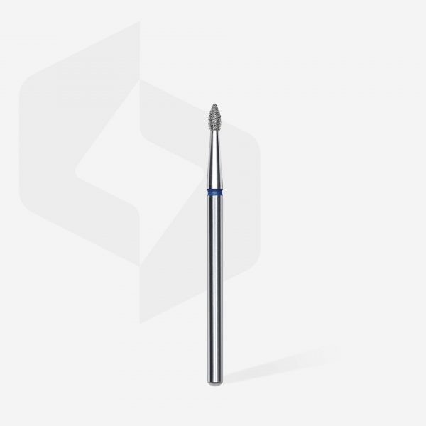 STALEKS Fresa de diamante para uñas, puntiaguda "bud" , azul, diámetro cabeza 1,8 mm/ parte de trabajo 4 mm - Imagen 2