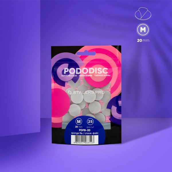 STALEKS Recambios base esponja PODODISC M, 25 discos