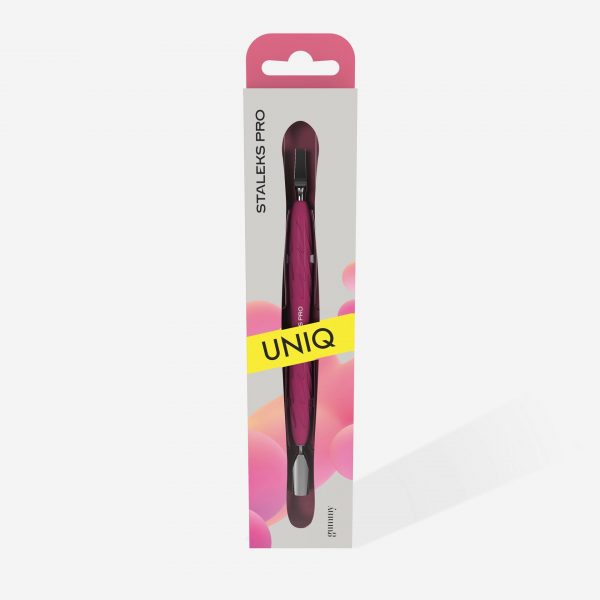 STALEKS Empujador manicura Gummy con mango silicona UNIQ 10 TIPO 5 (empujador estrecho redondeado y hoja recta) - Imagen 4